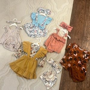 0-3 Month Baby Girl Outfit Bundle